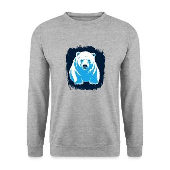 Alaska Brutality AntivalentineDay Humor North Pole - Unisex Sweatshirt - salt & pepper - Front - Alina (178cm) & Michal (187cm)