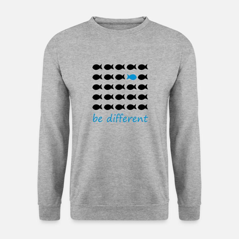 be different - Unisex Pullover - Weißgrau meliert