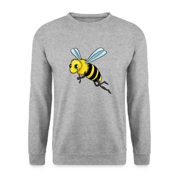 Little bee - Unisex Sweatshirt - salt & pepper - Front - Alina (178cm) & Michal (187cm)