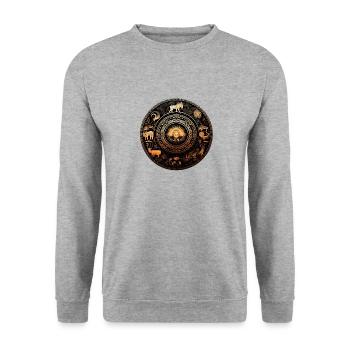 Cosmic - Unisex Pullover - Weißgrau meliert - Vorne - Alina (178cm) & Michal (187cm)