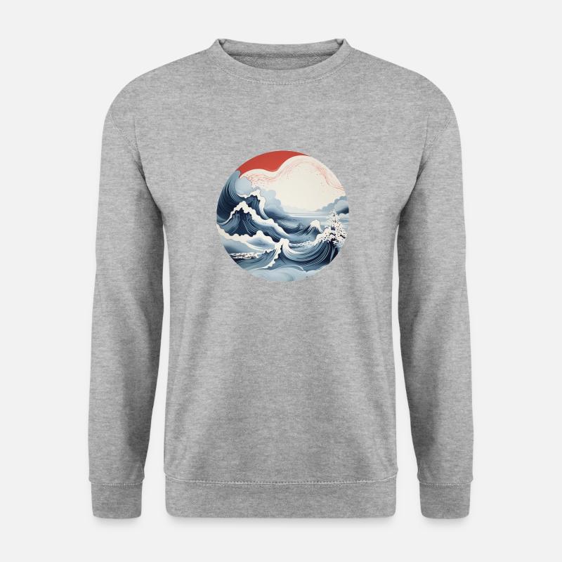 Kiku-Peak - Unisex Pullover - Weißgrau meliert