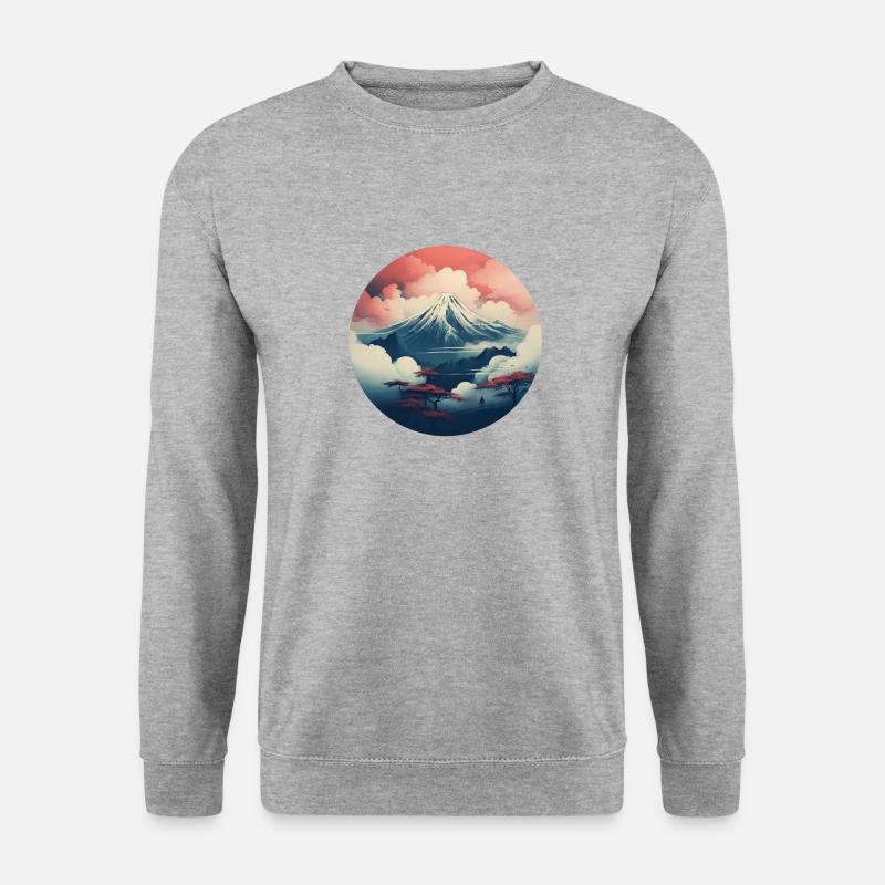 Himmelsberge - Unisex Pullover - Weißgrau meliert