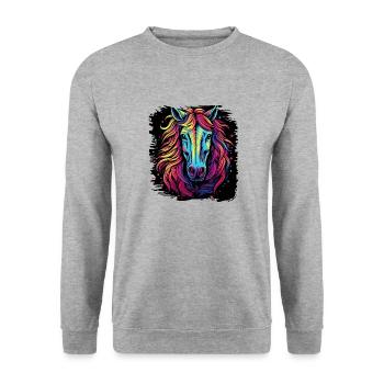 des années 60 cadeau fierté cadeau anniversaire humour Cool - Sweat-shirt Unisexe - gris chiné - Devant - Alina (178cm) & Michal (187cm)