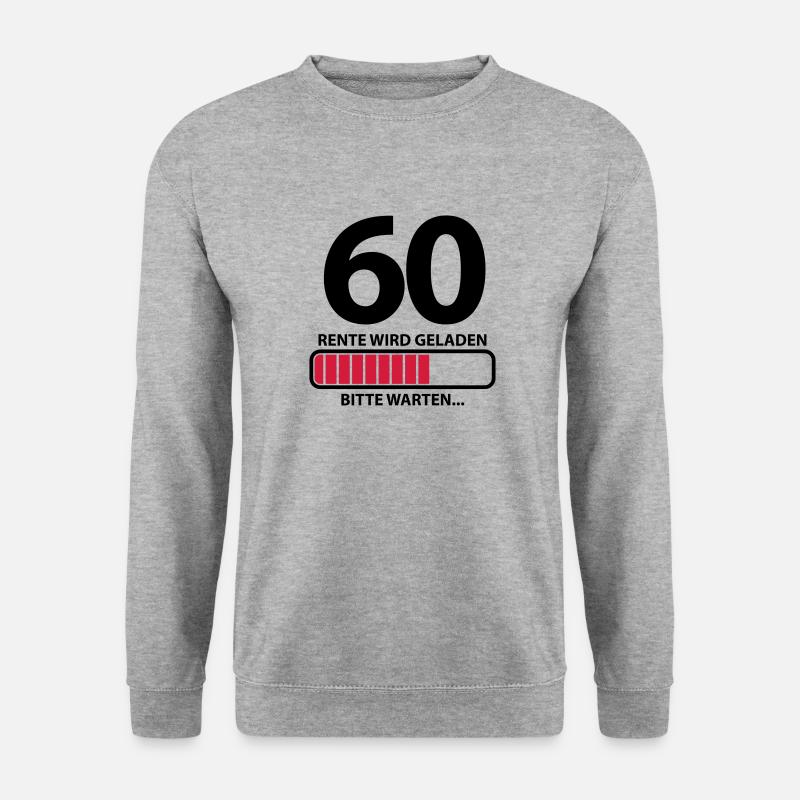 sechzigster Geburtstag - Unisex Pullover - Weißgrau meliert