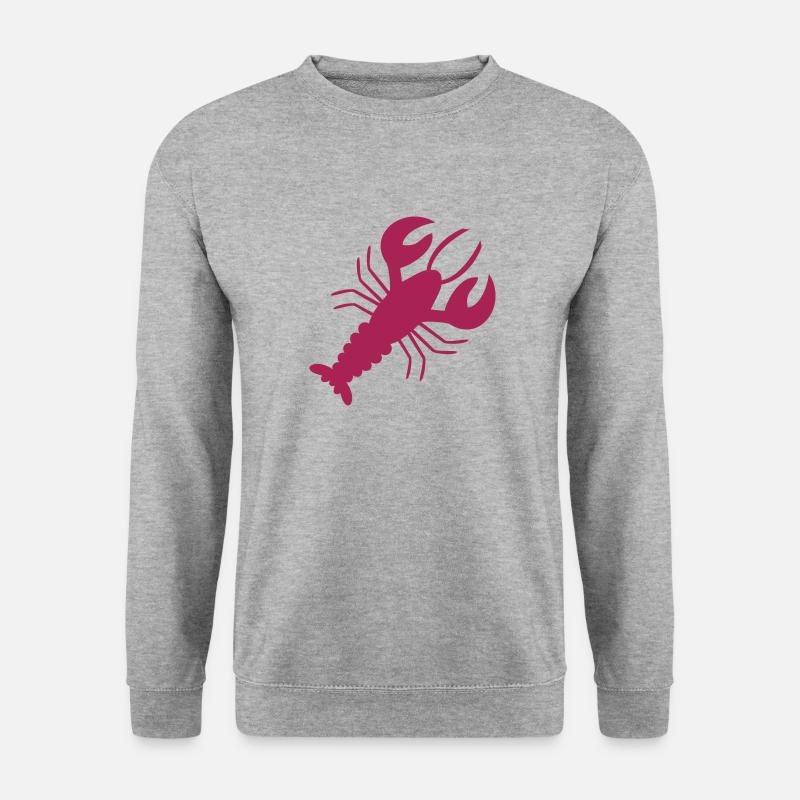 Krebs - Hummer - Languste - Unisex Pullover - Weißgrau meliert