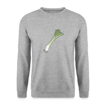 Leek onion with root - Unisex Sweatshirt - salt & pepper - Front - Alina (178cm) & Michal (187cm)