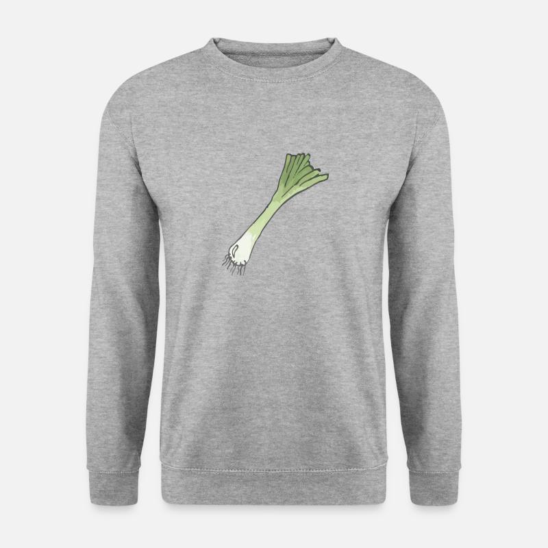 Leek onion with root - Unisex Sweatshirt - salt & pepper