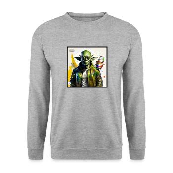 Screenshot 20230607 154029 PixeLeap - Unisex Pullover - Weißgrau meliert - Vorne - Alina (178cm) & Michal (187cm)