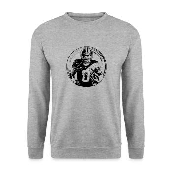Homme de football américain - Sweat-shirt Unisexe - gris chiné - Devant - Alina (178cm) & Michal (187cm)