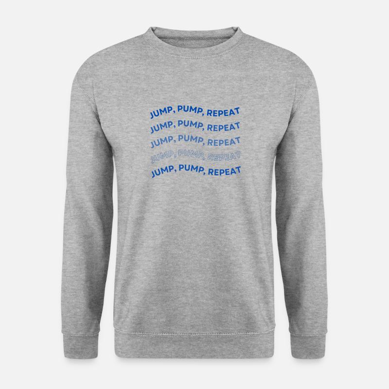 jump pump foil repeat - Unisex Pullover - Weißgrau meliert