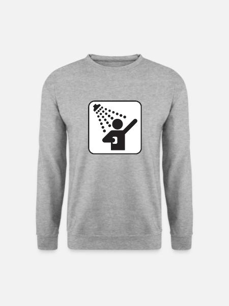 douche - Sweat-shirt Unisexe - gris chiné