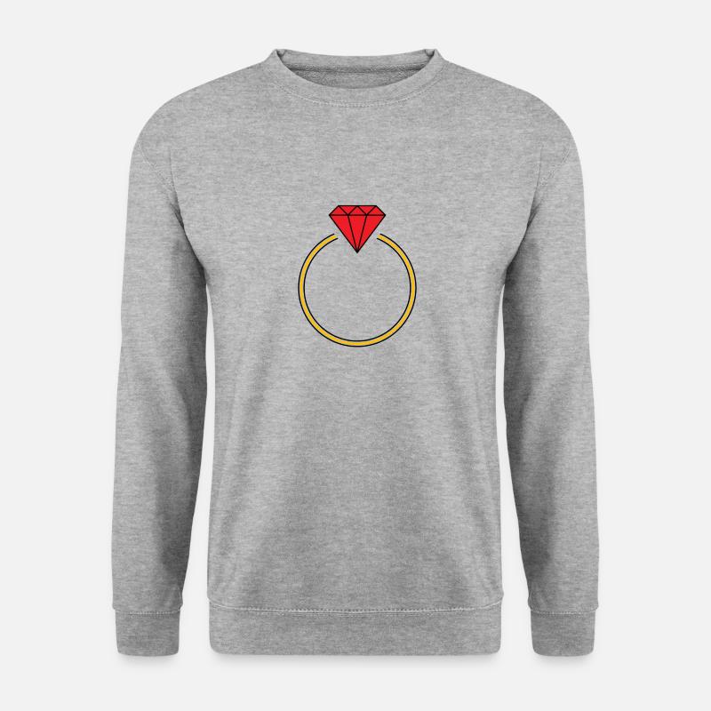 diamond ring - Unisex Sweatshirt - salt & pepper