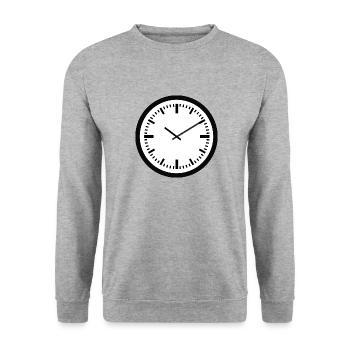 clock time clock time hourglass hourglass144 - Unisex Sweatshirt - salt & pepper - Front - Alina (178cm) & Michal (187cm)