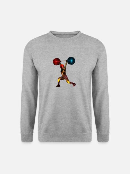 spacy weightlifter - Unisex Sweatshirt - salt & pepper