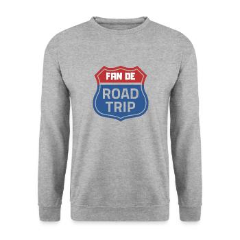 Fan de RoadTrip - Sweat-shirt Unisexe - gris chiné - Devant - Alina (178cm) & Michal (187cm)