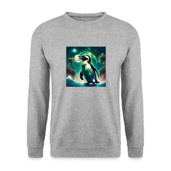 Hulafus 🧊🧊🧊 - Unisex Pullover - Weißgrau meliert - Vorne - Alina (178cm) & Michal (187cm)