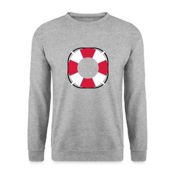 Treetanic lifebuoy - Unisex Sweatshirt - salt & pepper - Front - Alina (178cm) & Michal (187cm)