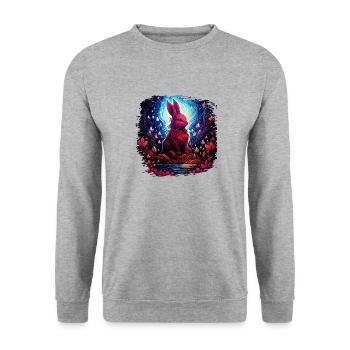 pet happy bearded collie easter for boys dog breed - Unisex Pullover - Weißgrau meliert - Vorne - Alina (178cm) & Michal (187cm)