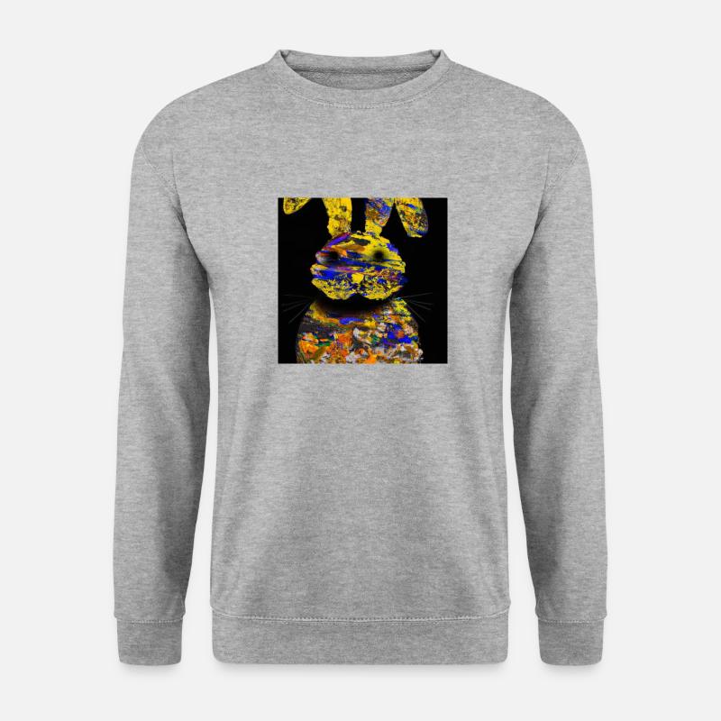 Osterhase - Unisex Pullover - Weißgrau meliert