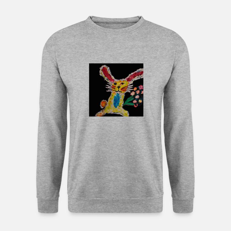 Osterhase - Unisex Pullover - Weißgrau meliert