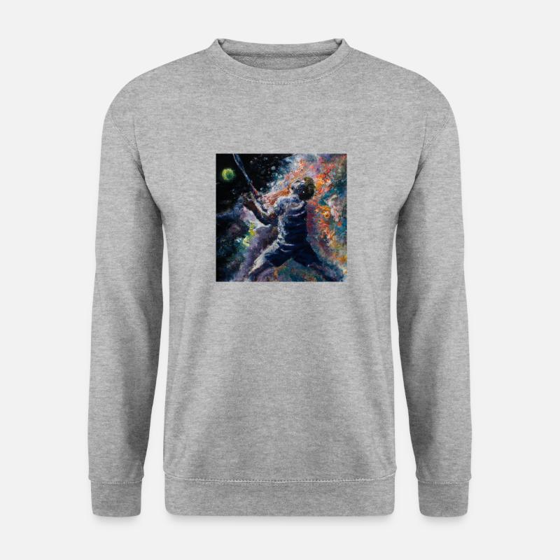Tennis - Unisex Pullover - Weißgrau meliert