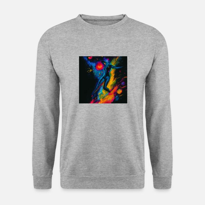 Bunter Tanz - Unisex Pullover - Weißgrau meliert