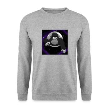 Mad monkey - Unisex Pullover - Weißgrau meliert - Vorne - Alina (178cm) & Michal (187cm)