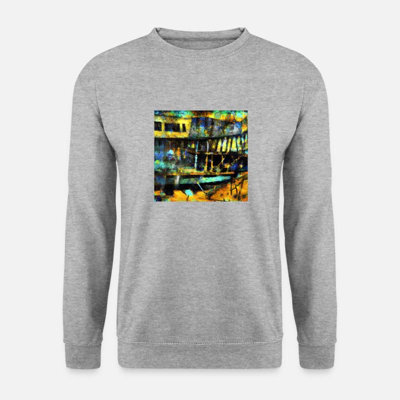 Schiff - Unisex Pullover - Weißgrau meliert