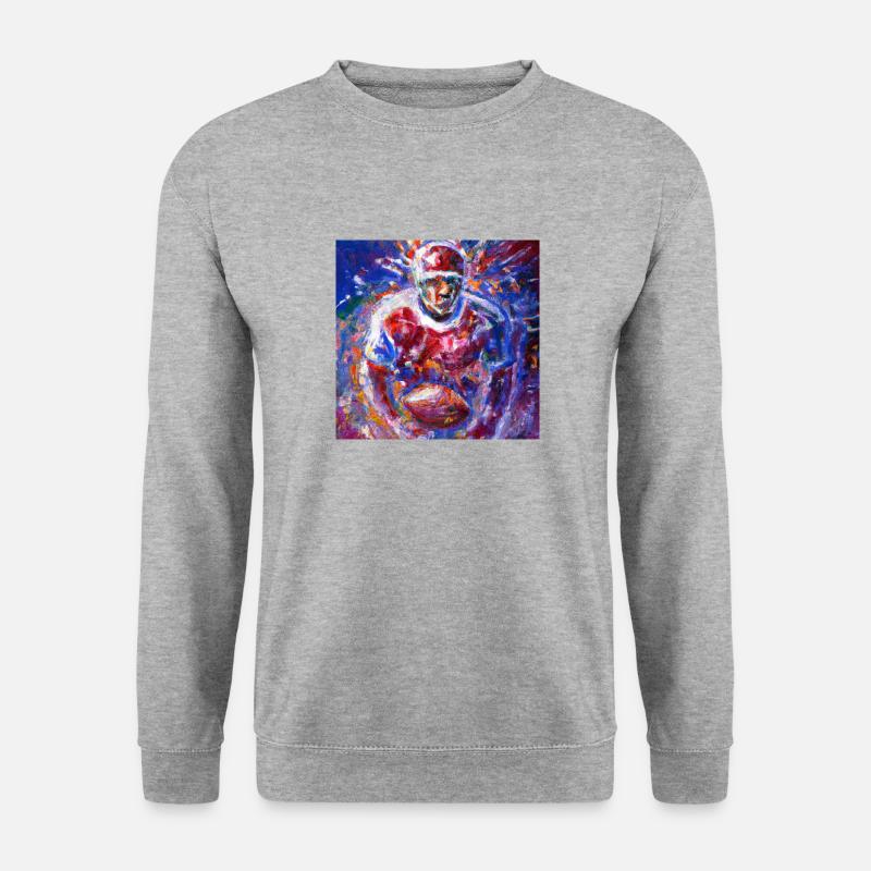 American football - Unisex Pullover - Weißgrau meliert