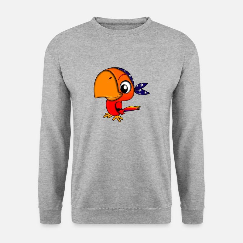 pirate ship boat pirat piratenschiff schiff skull1 - Unisex Pullover - Weißgrau meliert