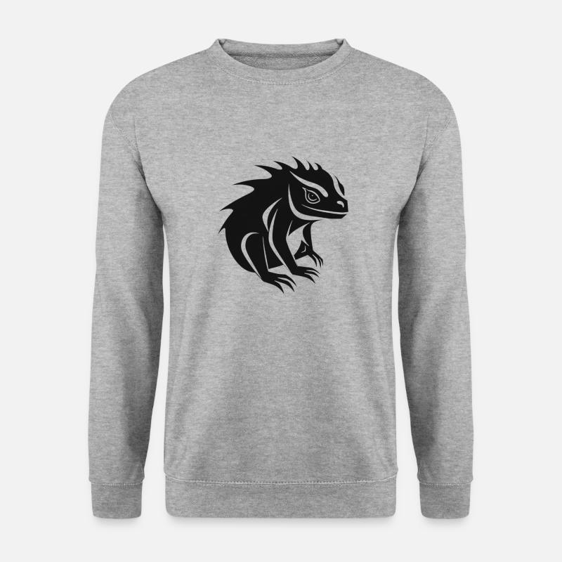 lizzard_simplistic_logo 2 - Unisex Sweatshirt - salt & pepper