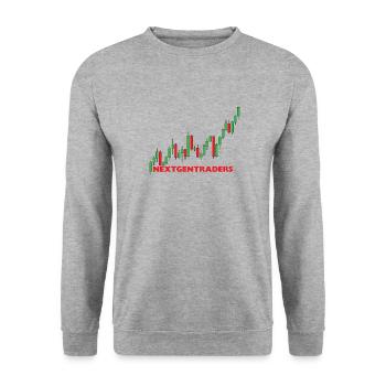 NextGenTraders - Sweat-shirt Unisexe - gris chiné - Devant - Alina (178cm) & Michal (187cm)