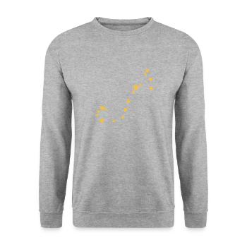 Star sign Scorpio Zodiac Night Star Starlight - Unisex Sweatshirt - salt & pepper - Front - Alina (178cm) & Michal (187cm)