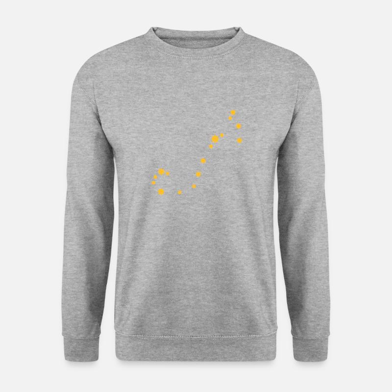 Sternzeichen Skorpion Zodiac Nachthimmel Star hell - Unisex Pullover - Weißgrau meliert