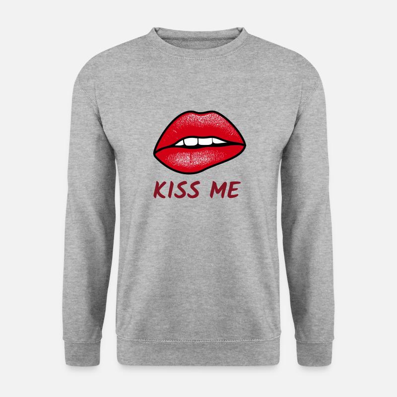 Kiss me Clothing - Unisex Pullover - Weißgrau meliert