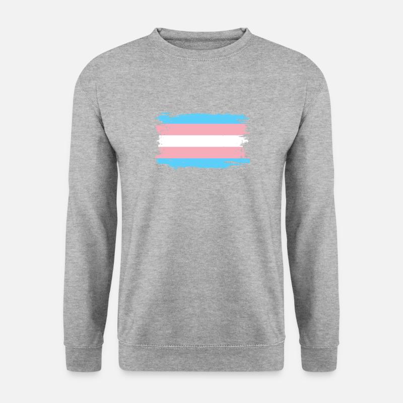 Transgender-Pride-Flagge - Unisex Pullover - Weißgrau meliert