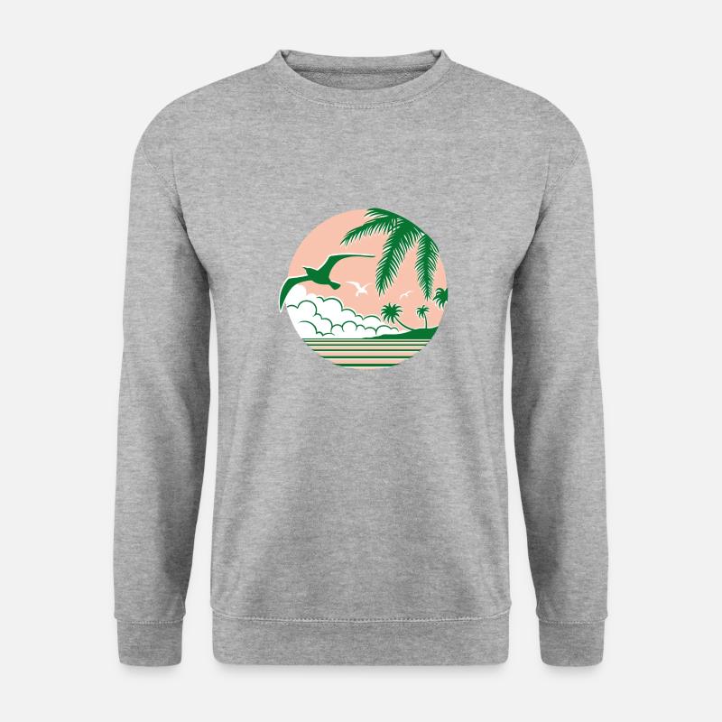 Sommer - Unisex Pullover - Weißgrau meliert