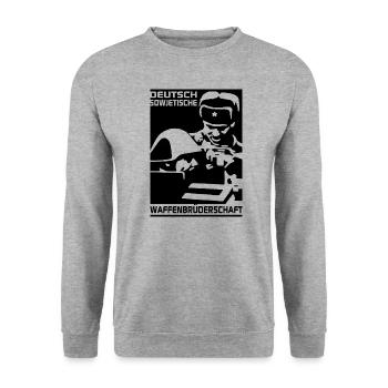 Deutsch-Sowjetische-Waffenbrüderschaft - Unisex Pullover - Weißgrau meliert - Vorne - Alina (178cm) & Michal (187cm)