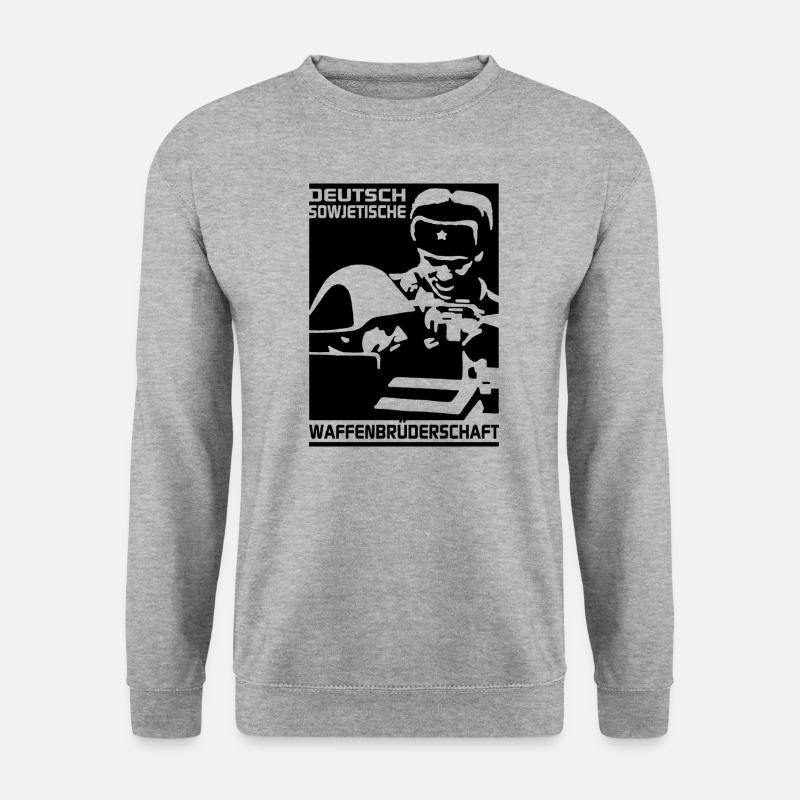 Deutsch-Sowjetische-Waffenbrüderschaft - Unisex Pullover - Weißgrau meliert