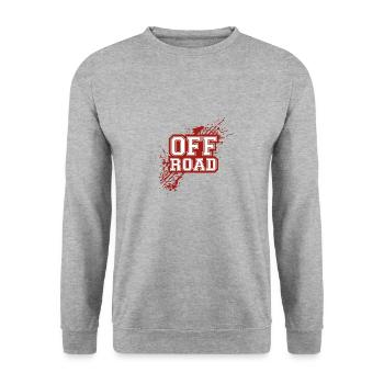 Offroad - Piste de pneu Rouge - Sweat-shirt Unisexe - gris chiné - Devant - Alina (178cm) & Michal (187cm)