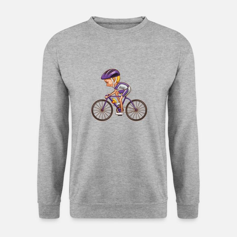 Fahrrad - Unisex Pullover - Weißgrau meliert