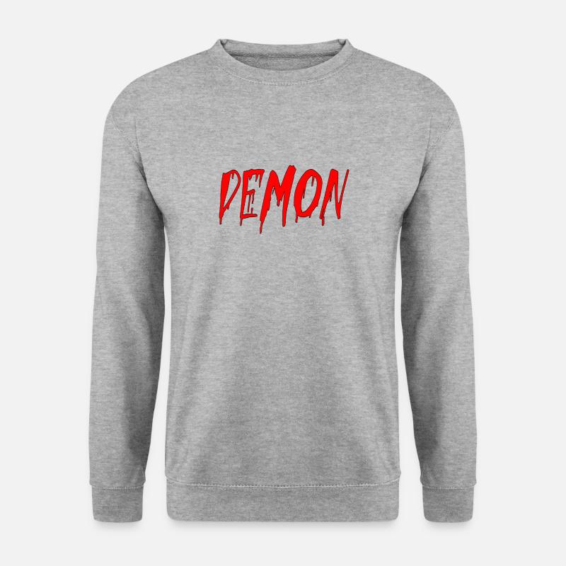 Dämon - Unisex Pullover - Weißgrau meliert