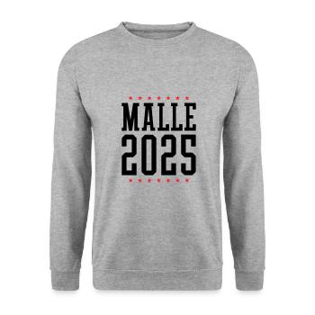 Malle 2025 Mallorca - Unisex Sweatshirt - salt & pepper - Front - Alina (178cm) & Michal (187cm)