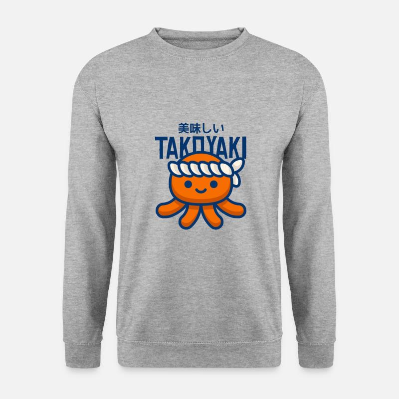 Takoyaki | Japanese Streetfood - Unisex Pullover - Weißgrau meliert