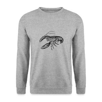 Meerestiere - Unisex Pullover - Weißgrau meliert - Vorne - Alina (178cm) & Michal (187cm)