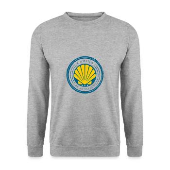 Camino De Santiago - Way of St. James Shirt - Unisex Sweatshirt - salt & pepper - Front - Alina (178cm) & Michal (187cm)
