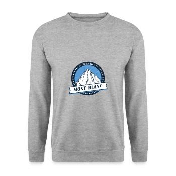 Chemise de randonnée longue distance pour les Alpes du Tour du Mont-Blanc - Sweat-shirt Unisexe - gris chiné - Devant - Alina (178cm) & Michal (187cm)
