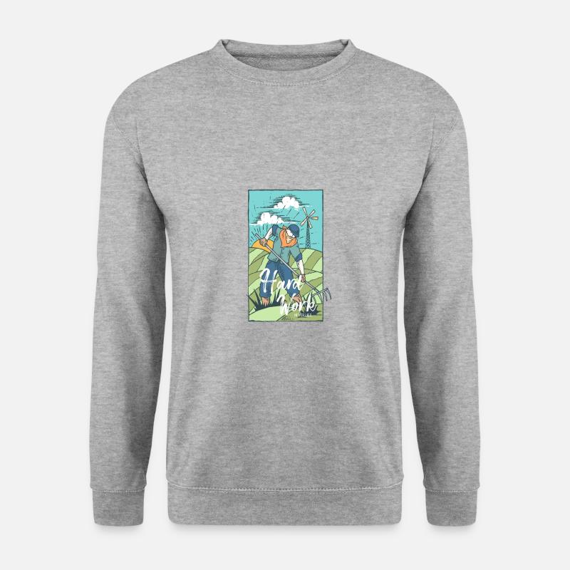 Landwirt (Hobby) | Tshirt & Geschenk - Unisex Pullover - Weißgrau meliert