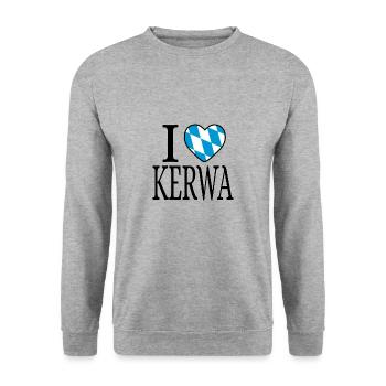 Kerwa Kirchweih Franken I Love Costume Gift - Unisex Sweatshirt - salt & pepper - Front - Alina (178cm) & Michal (187cm)