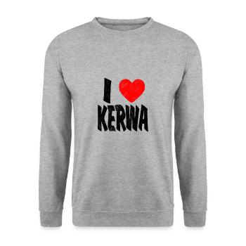 Kerwa Kirchweih Franken I Love Costume Gift - Unisex Sweatshirt - salt & pepper - Front - Alina (178cm) & Michal (187cm)